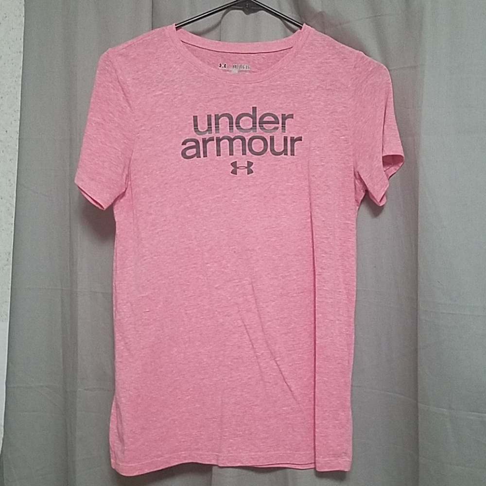 Pink under armour tee
